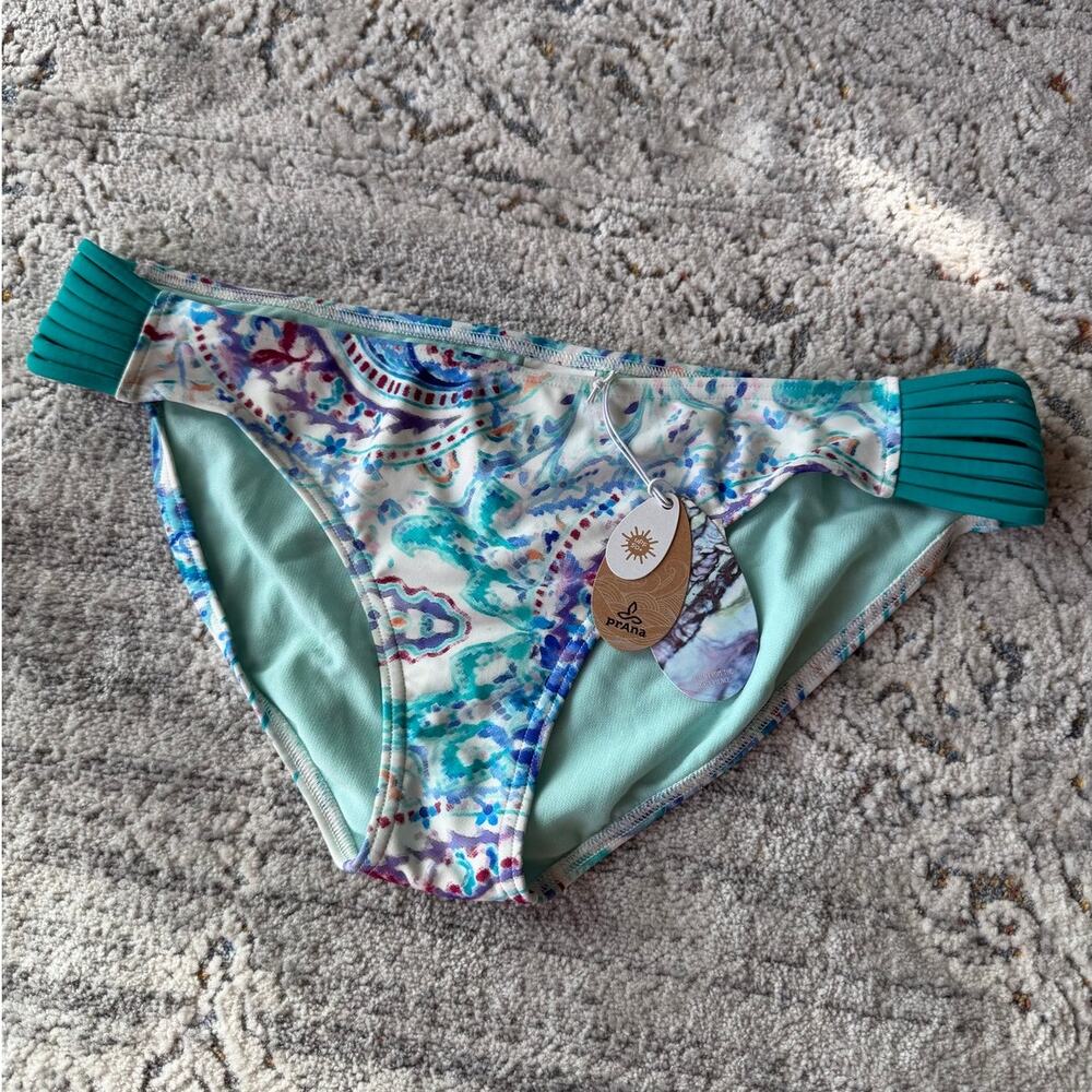 PrAna Sayha Swim Bikini Bottom-Dragonfly Paisley Size XL